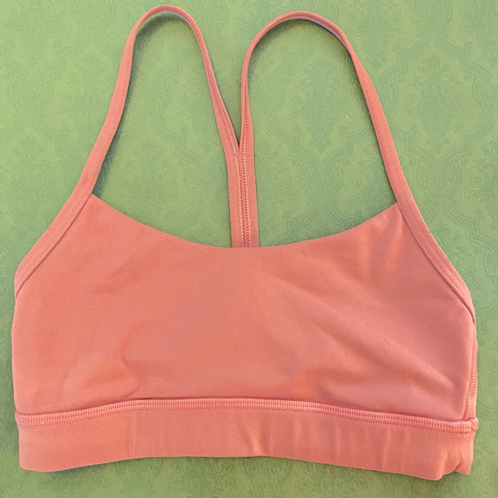Lulu Lemon Women’s Salmon-Pink Sports Bra.